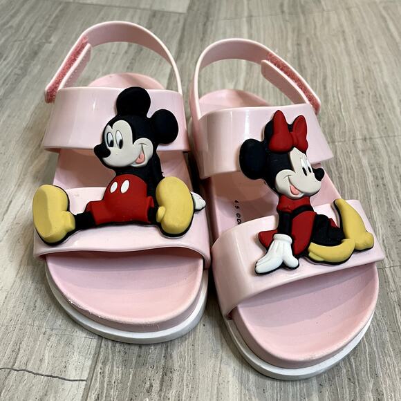 Mini Melissa Cosmic Disney Sandals Girls Disney Minnie and Mickey Mouse Pink C10 - Picture 4 of 12